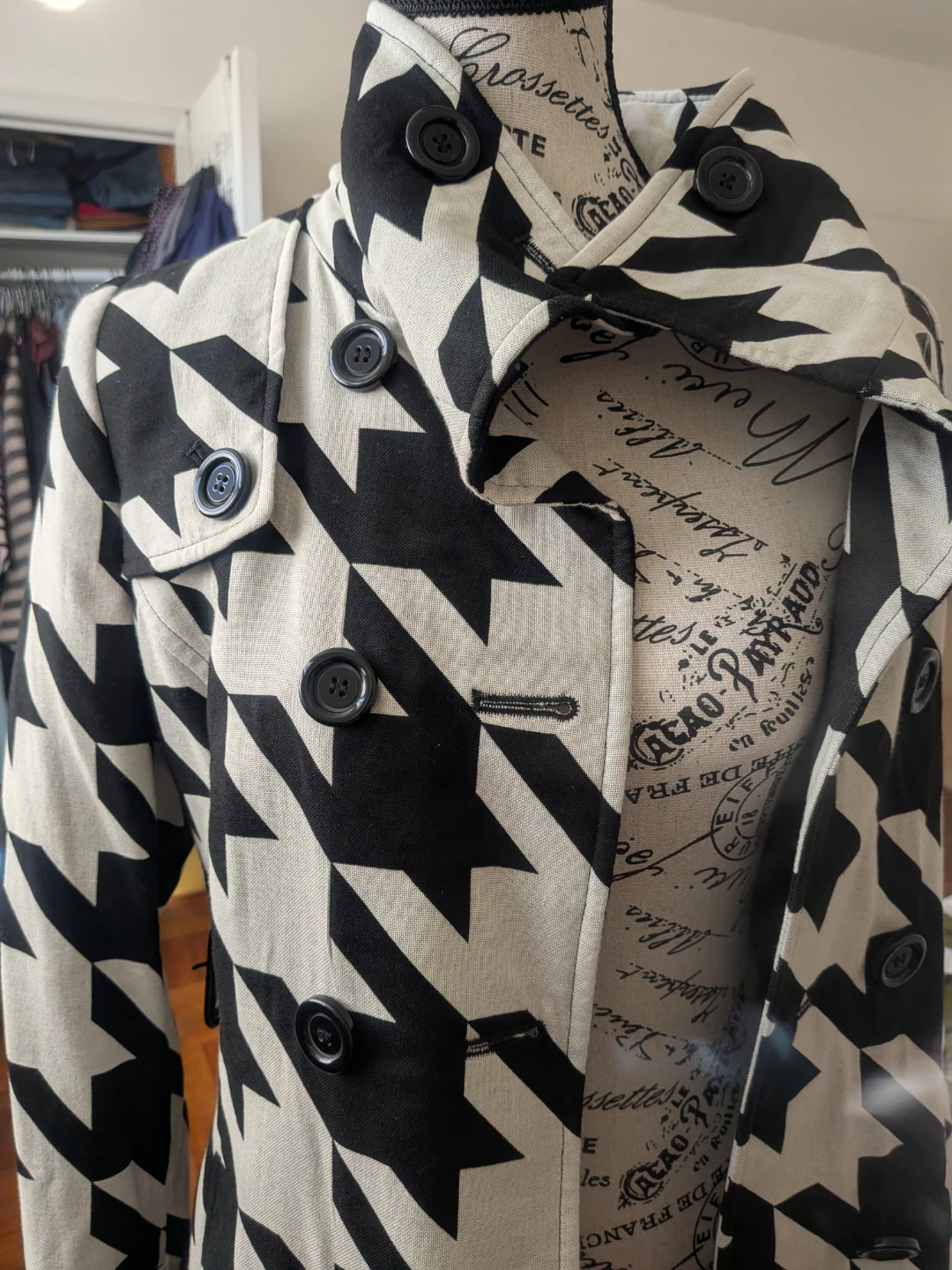 PLANET black and white patterned jacket - photo 3