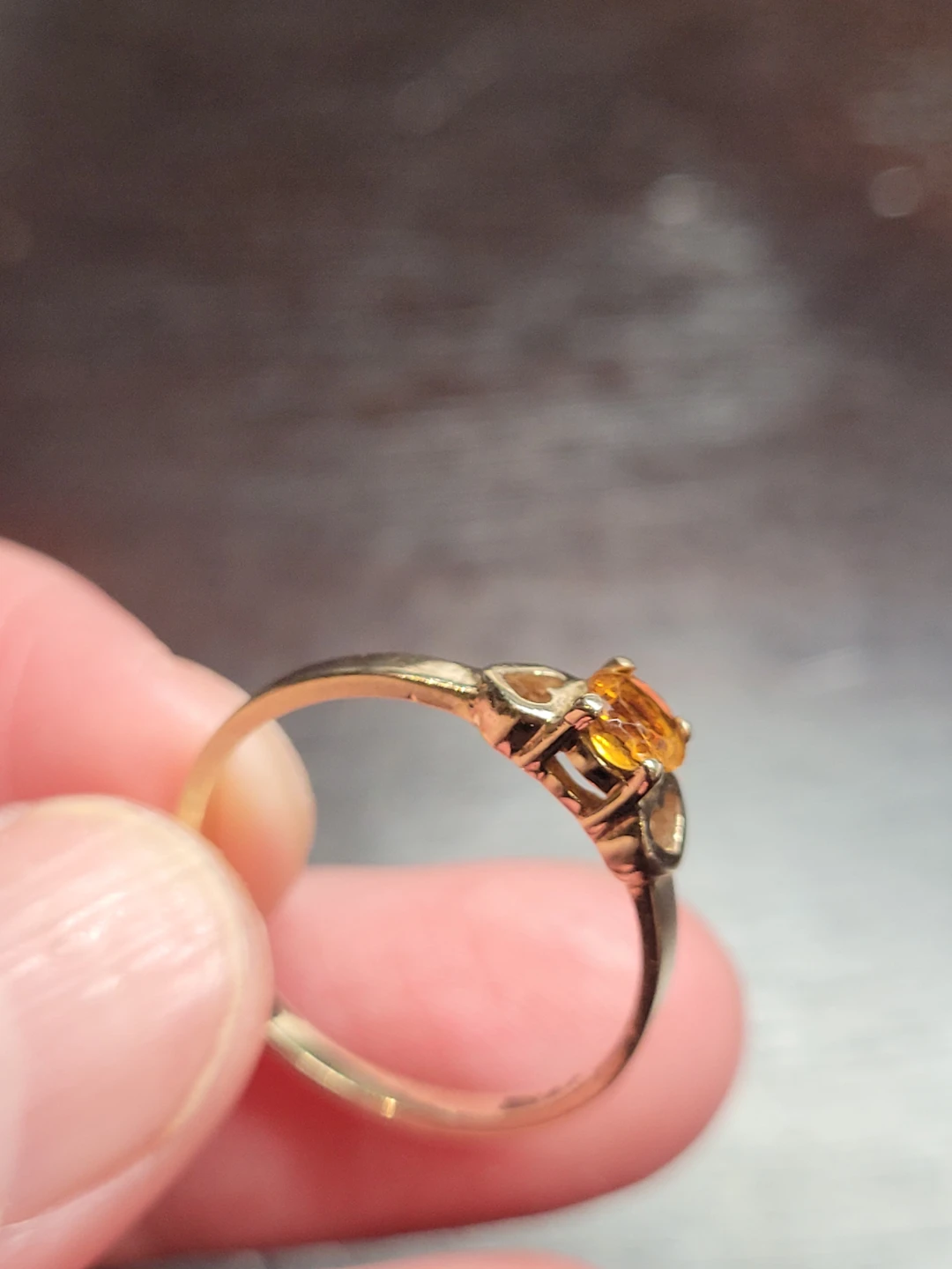 November Birthstone: 10K Gold Citrine Ring Size 6 - photo 2