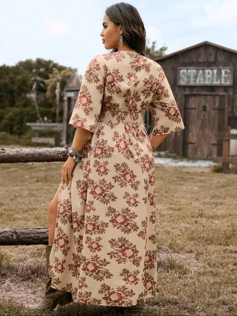 Floral Print Maxi Dress - photo 2