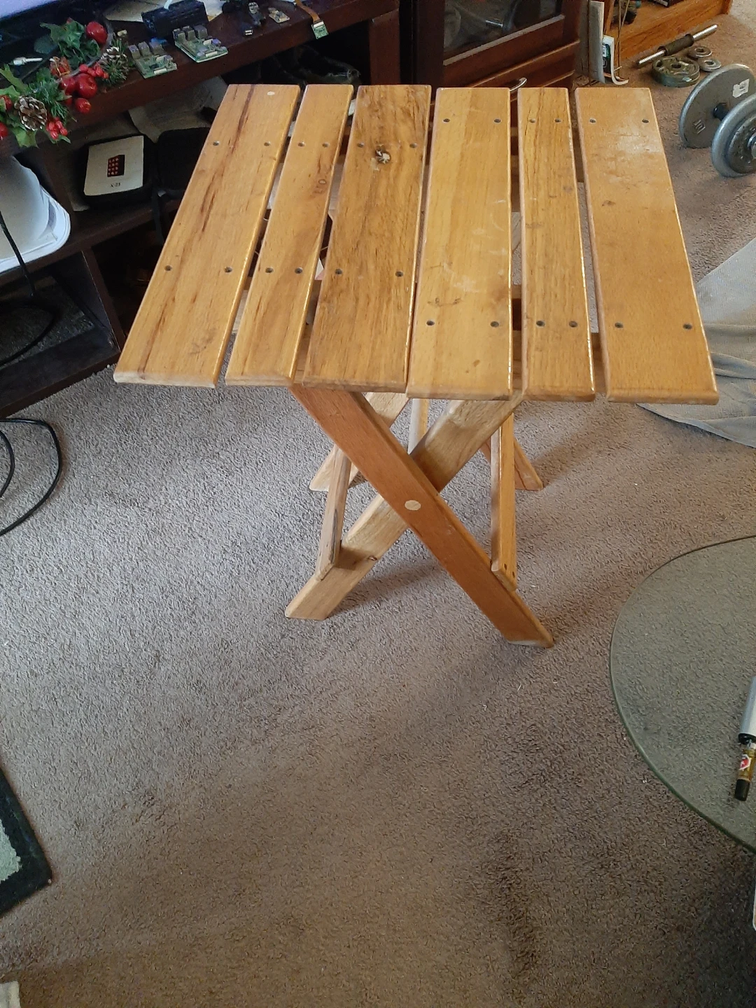 Wooden Folding Side Table