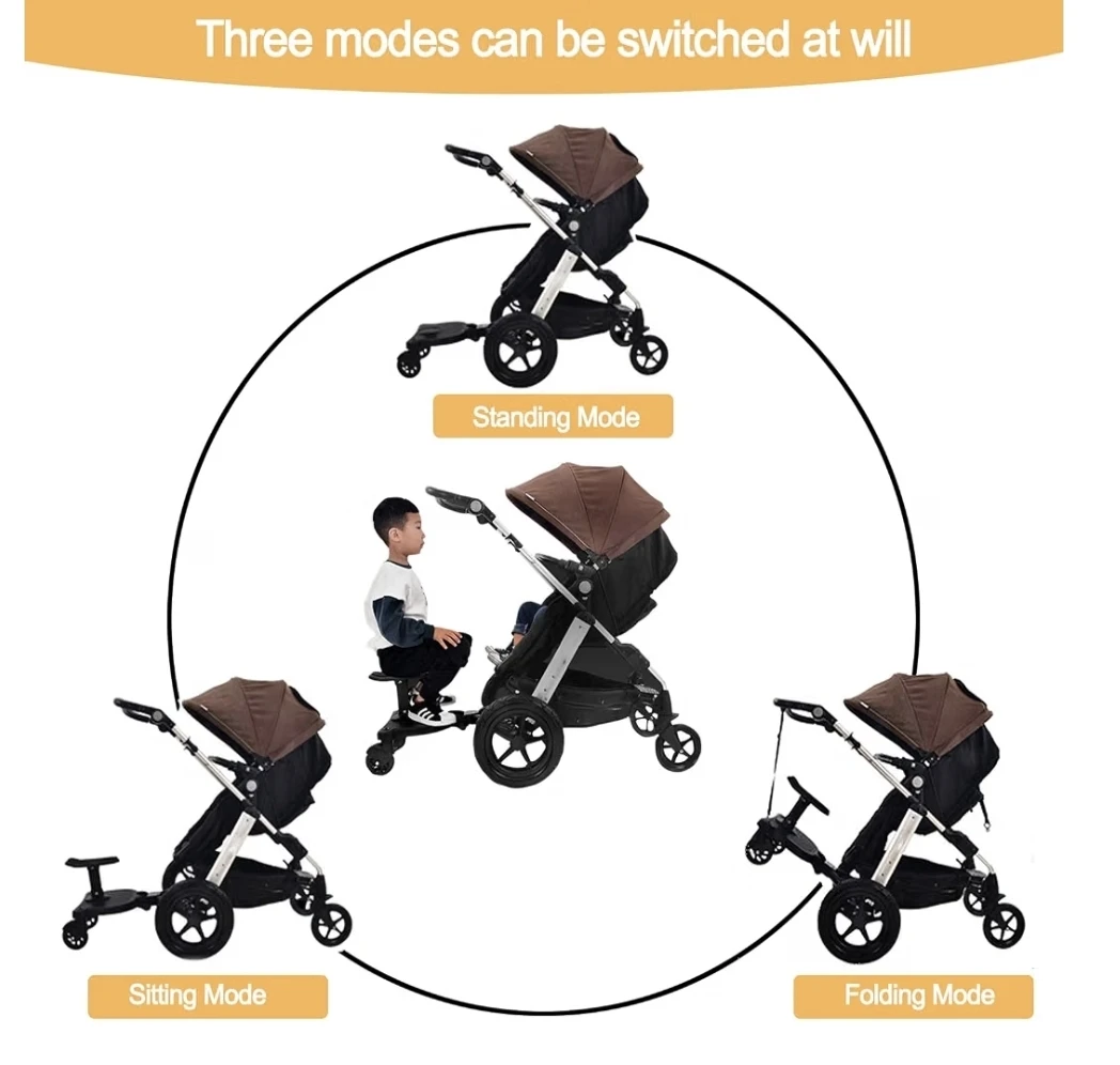 Universal 2-in-1 Stroller Buggy Board with Seat - photo 3