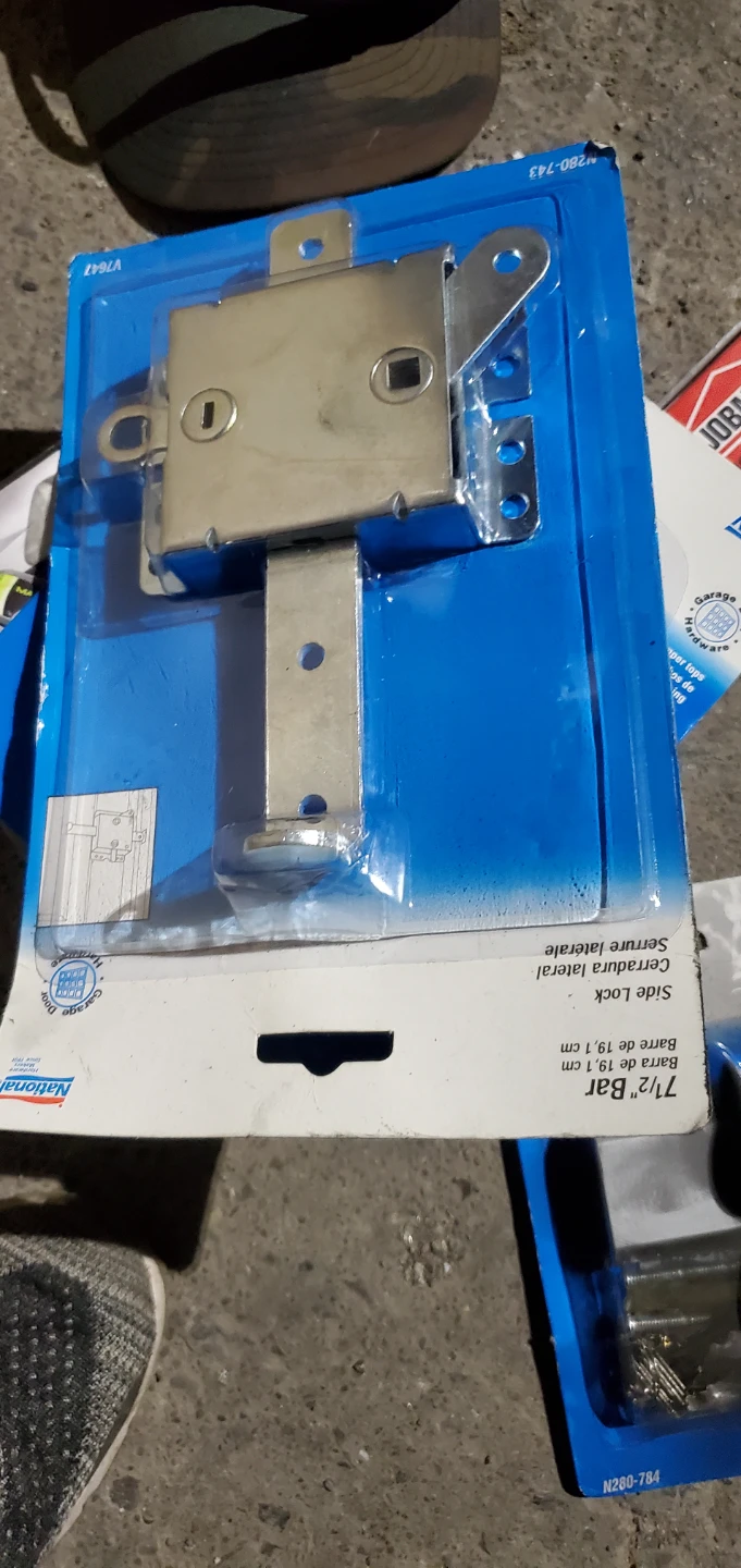 National Hardware Side garage door Lock and T-Handle