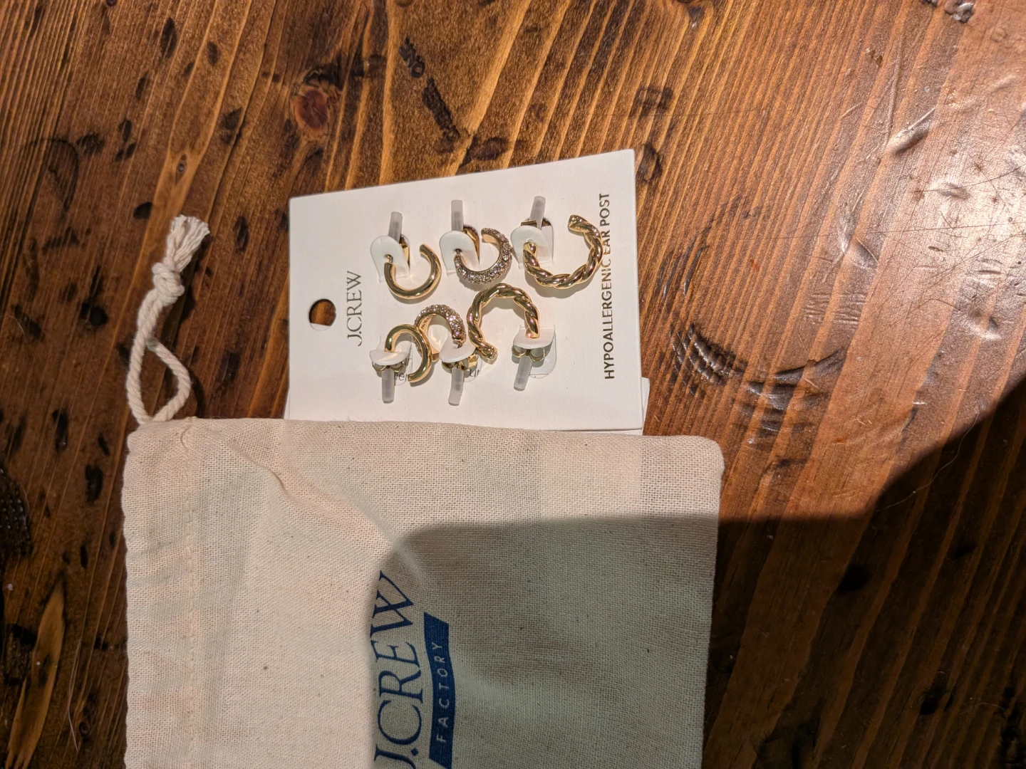 J.Crew Gold Tone Earring Set