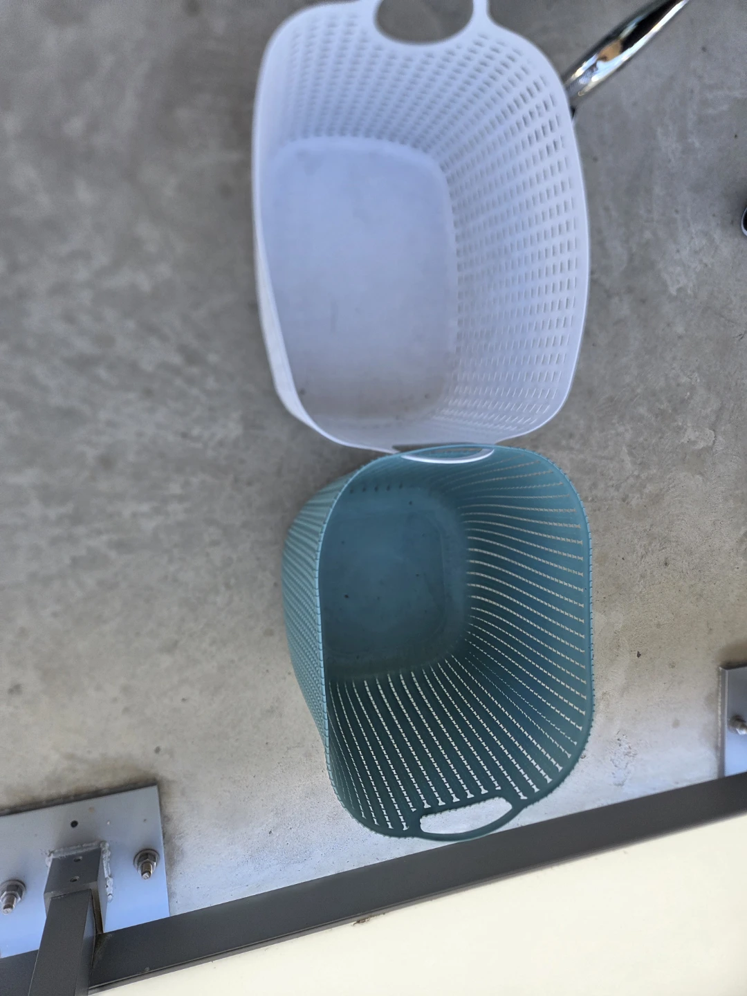 Two Woven Plastic Storage Baskets - photo 5