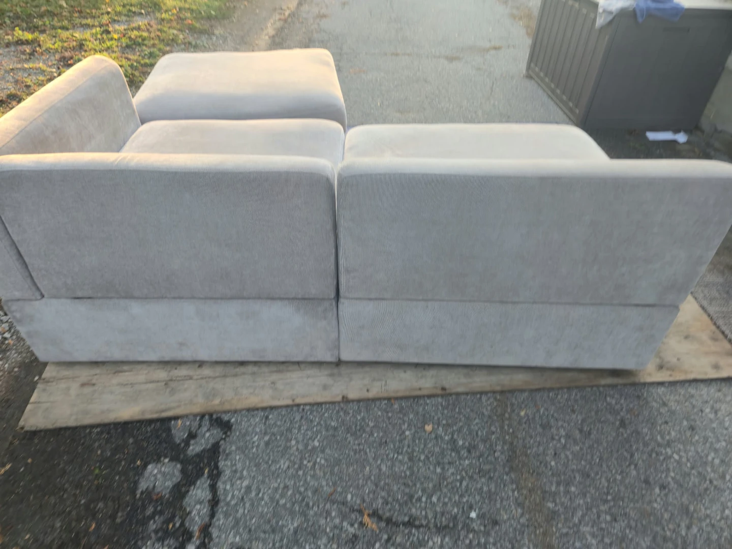 Beige Modular Sectional Sofa with Ottoman - photo 2