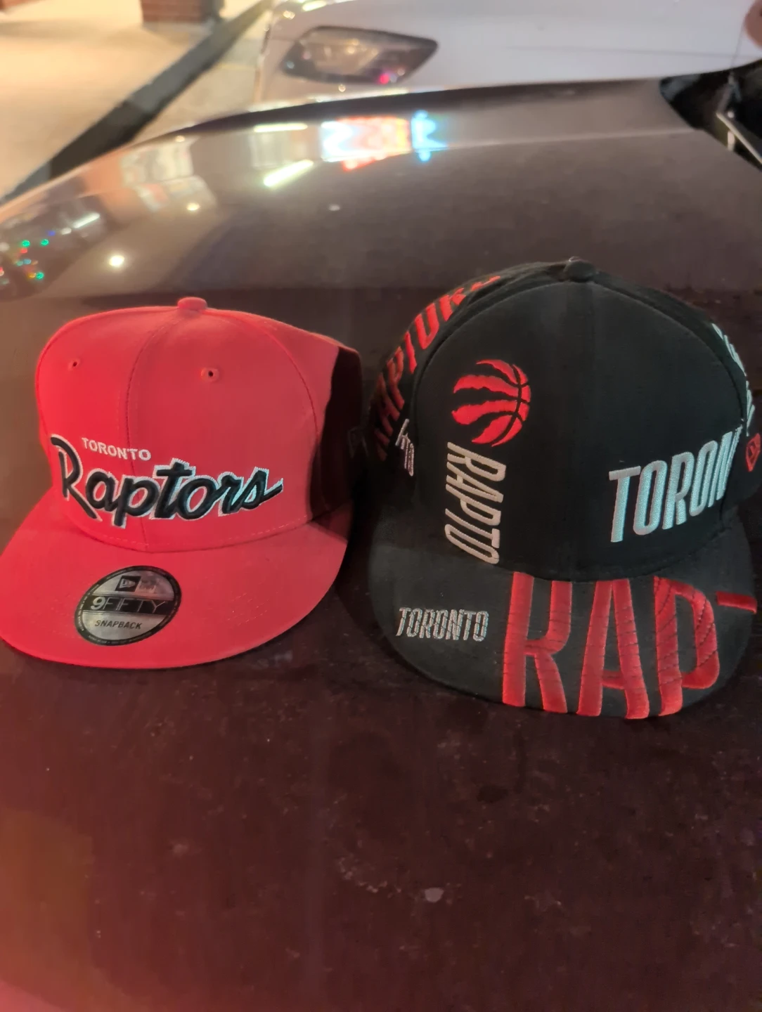 Two New Era Toronto Raptors Snapback Hats
