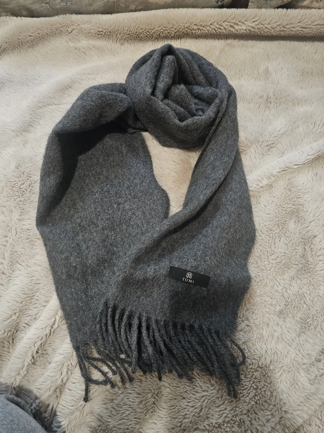 TUMI Gray Scarf