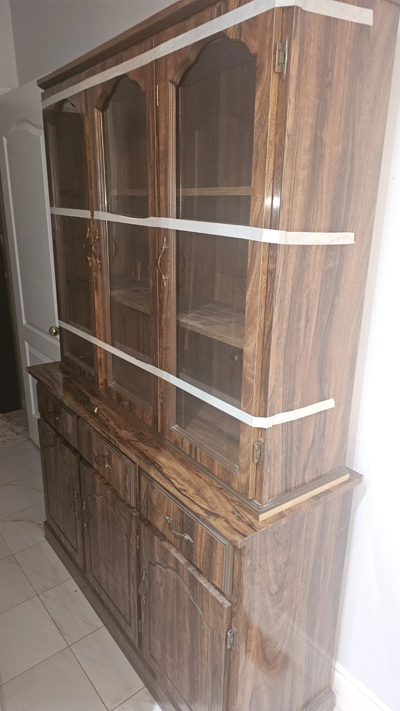 Large Wood China Cabinet