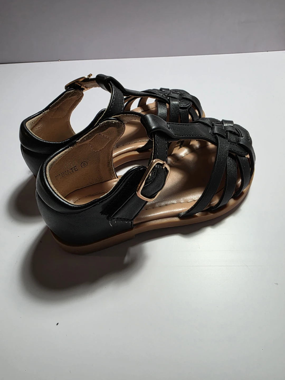 Pandaninja Black Woven Sandals Size 8 - photo 3