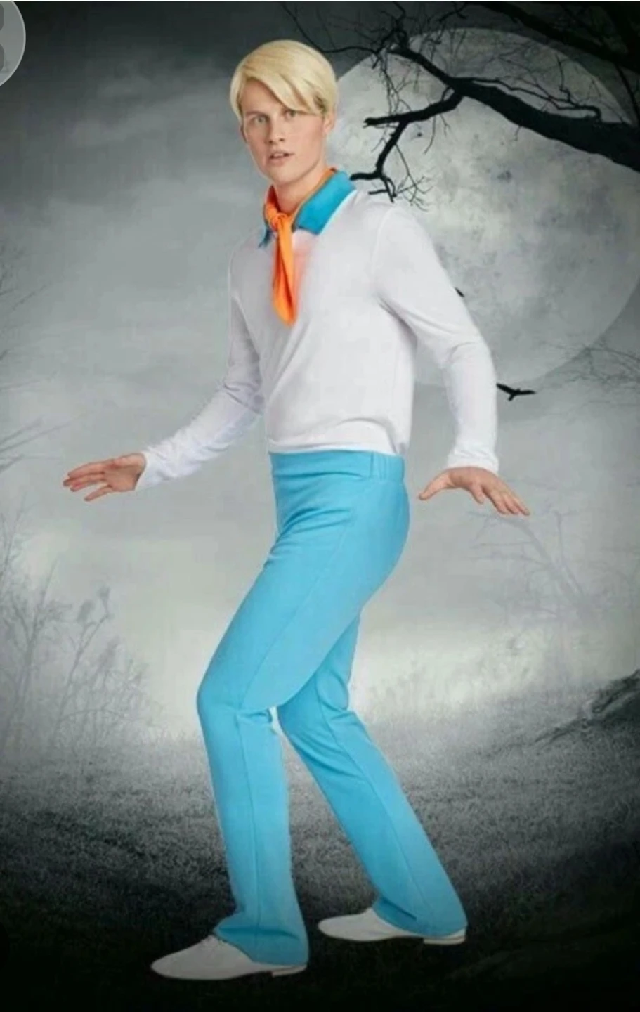 NEW Adult Halloween costume Fred Jones Scooby-Doo