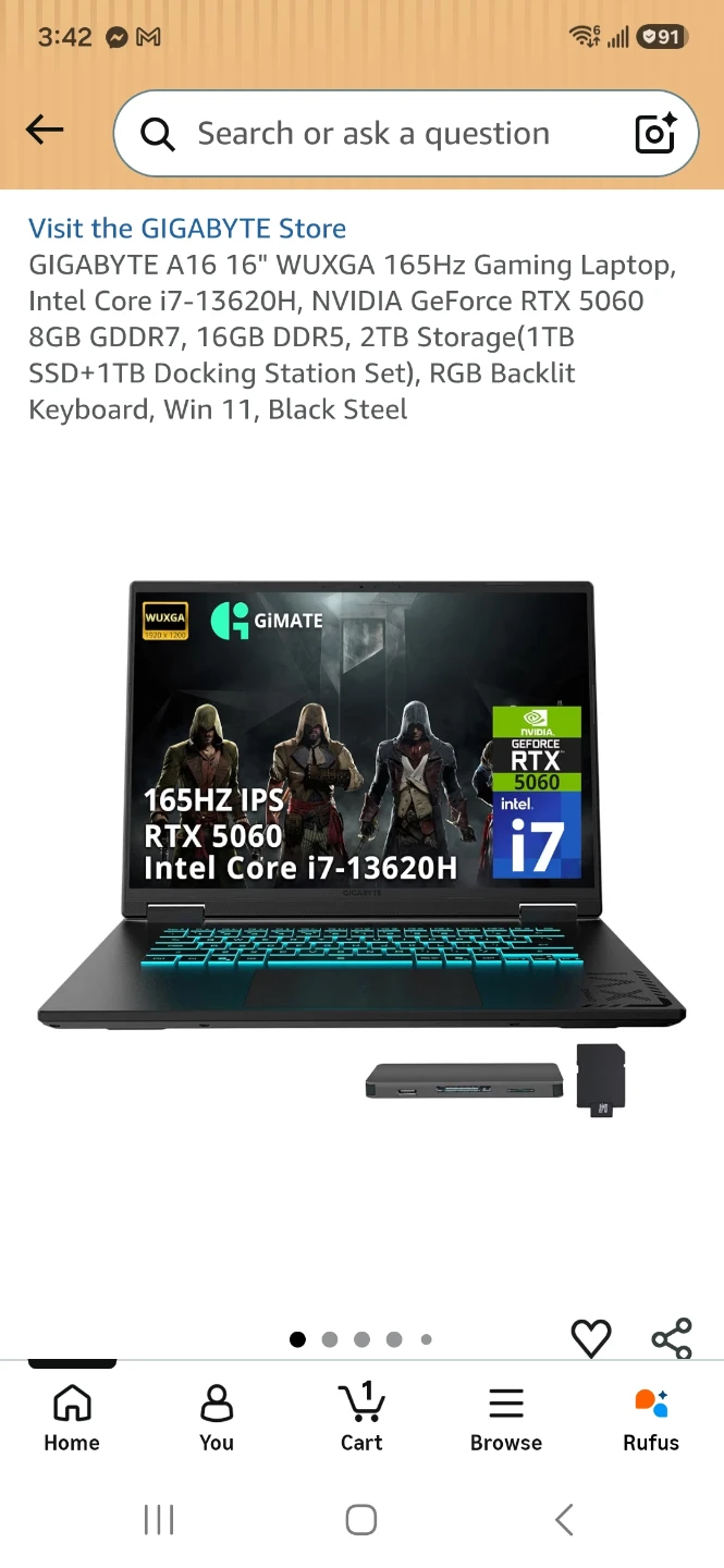 GIGABYTE A16 GAMING LAPTOP