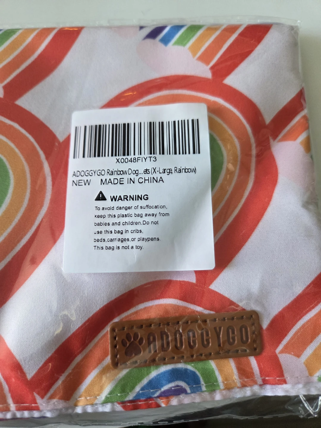 ADOGGYGO Rainbow Dog Bandana, XL - photo 4