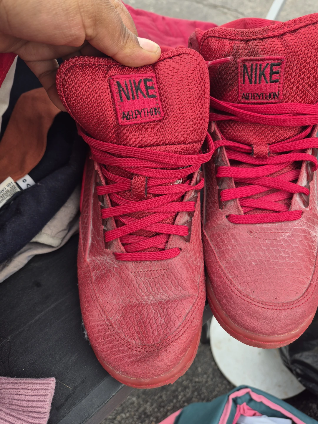 Nike Air Python Red Sneakers Size 9.5 - photo 2