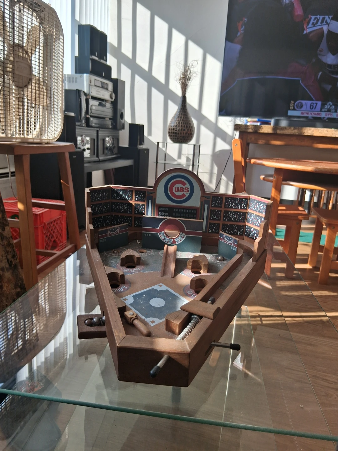 Chicago Cubs Wooden Baseball Pinball Game