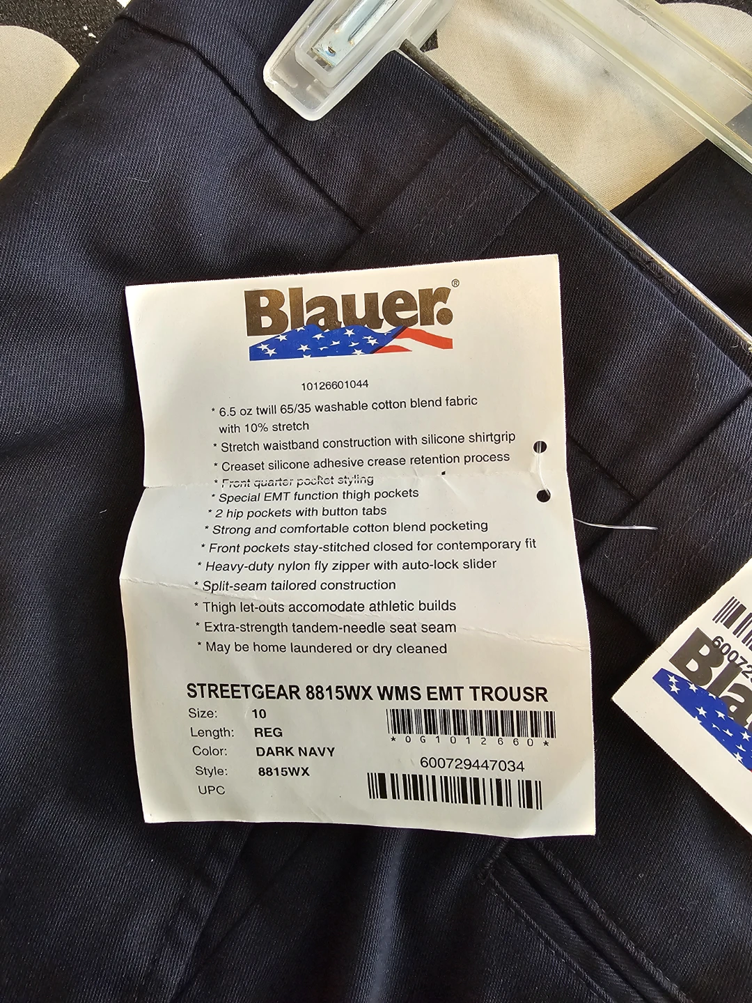 Blauer 8815WX EMT Uniform Pants Dark Navy Womens 10, Unhemmed - photo 3