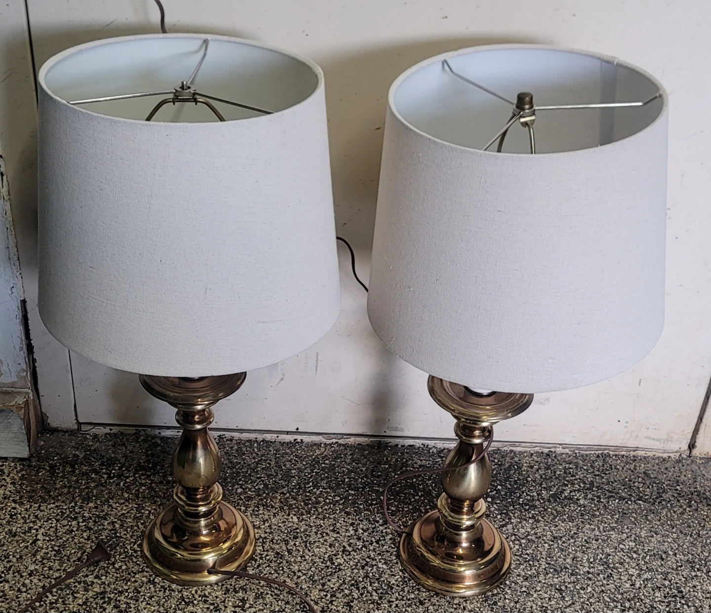 Pair of Brass Table Lamps