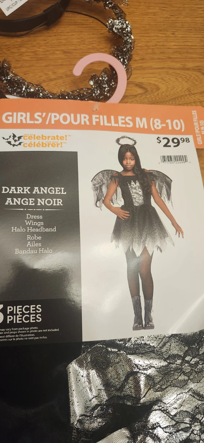 Way to Celebrate Dark Angel Costume M 8-10 - photo 2