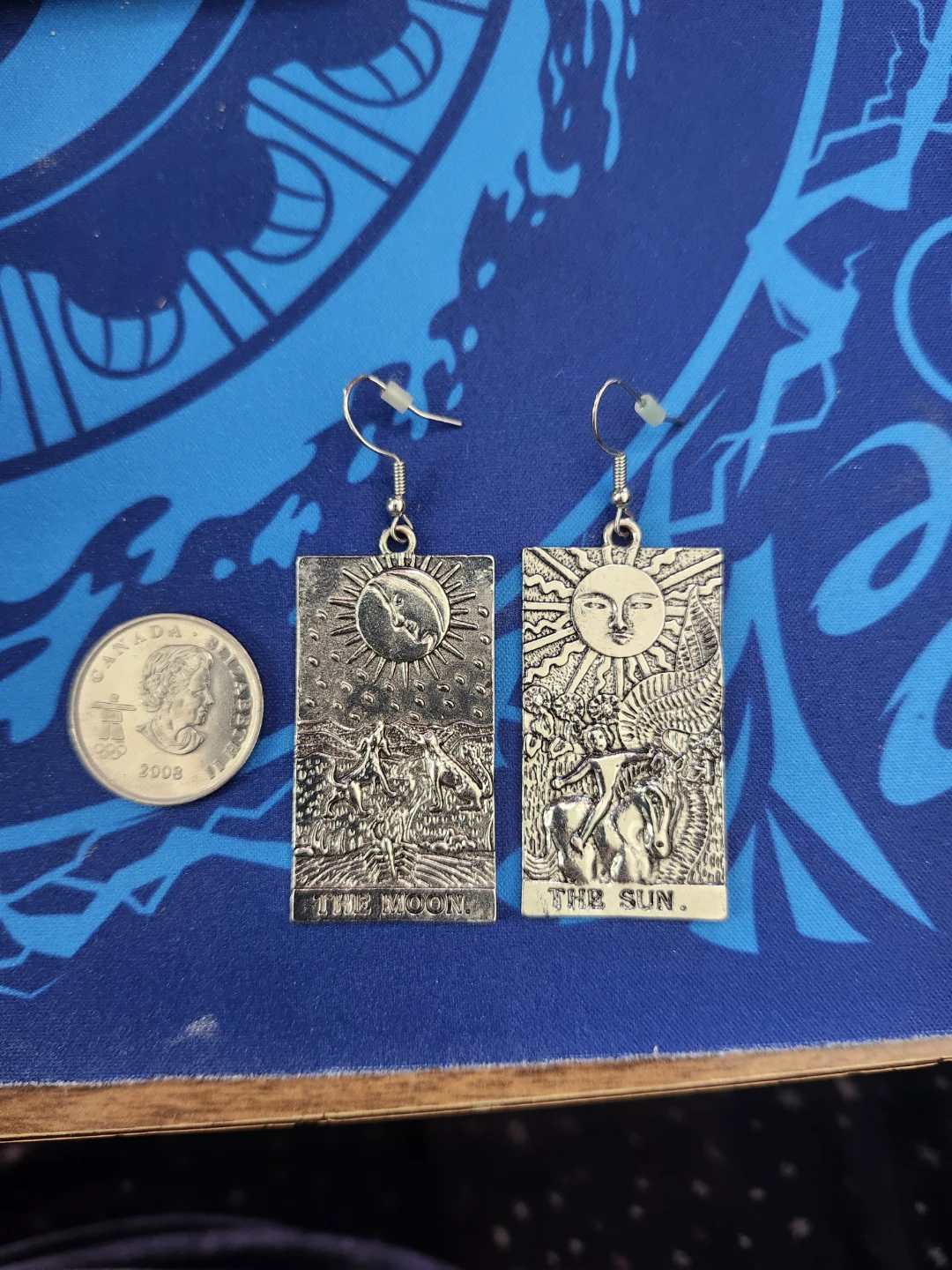 The Moon and The Sun Tarot Card Earrings