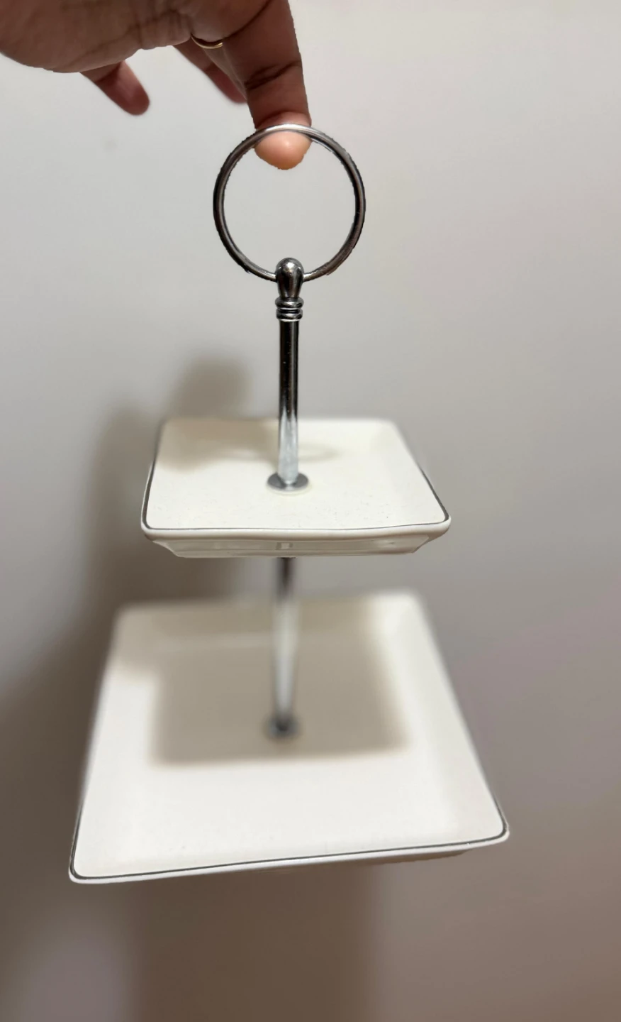 Two-Tier Square Serving Tray