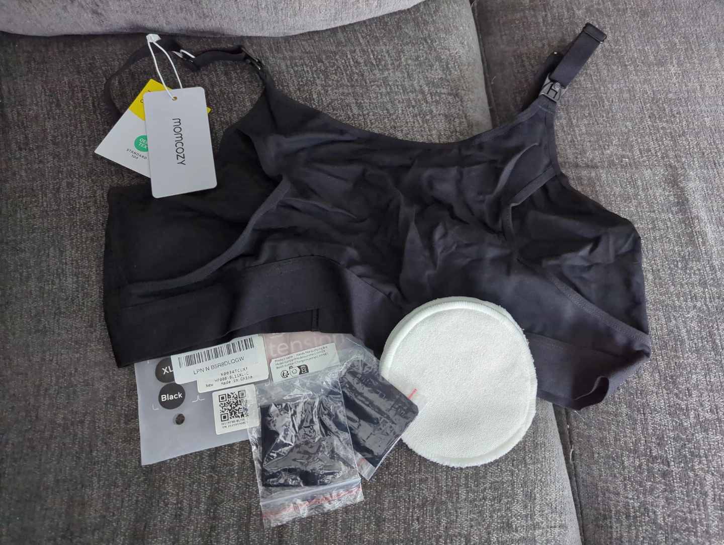Momcozy Hands-Free Pumping Bra XL Black - photo 2