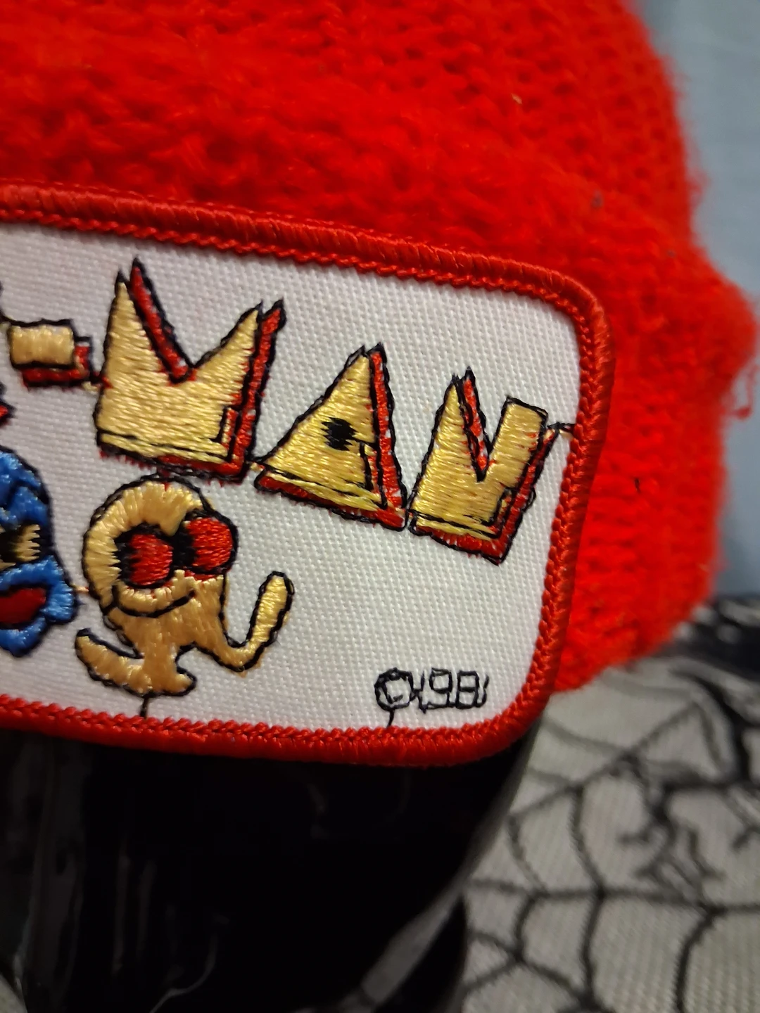 Red Pac-Man Pom-Pom Beanie 1981 - photo 3