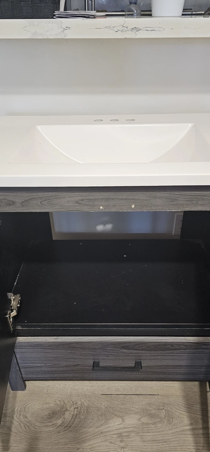 Bathroom Vanity with White Sink Top - photo 3