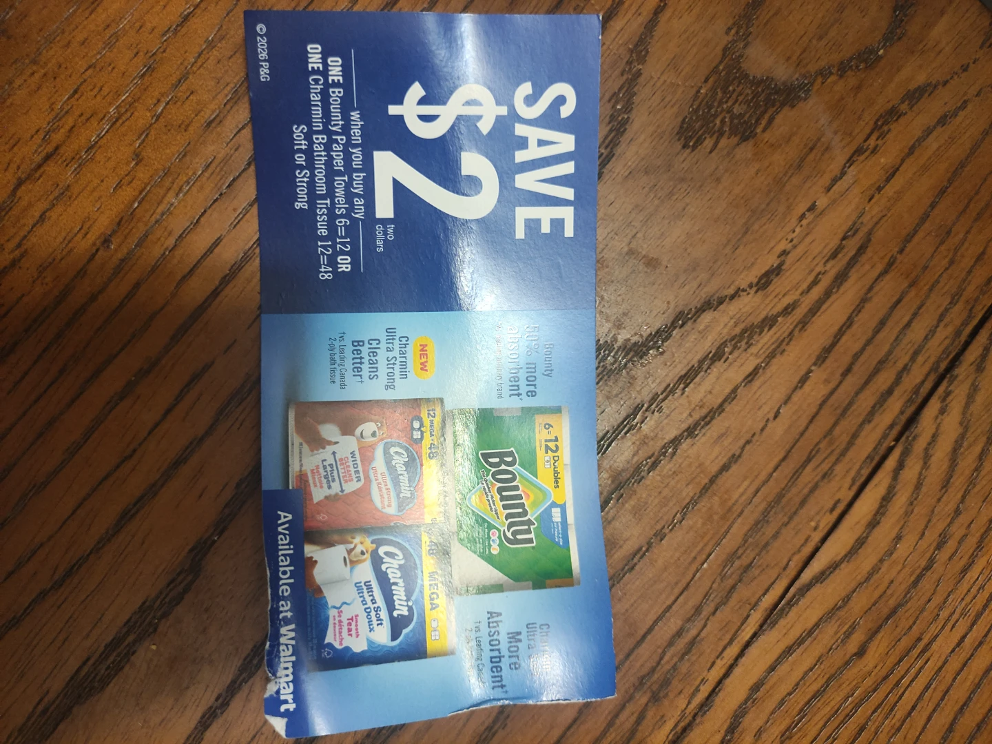 Bounty or Charmin $2 Discount Coupon #free