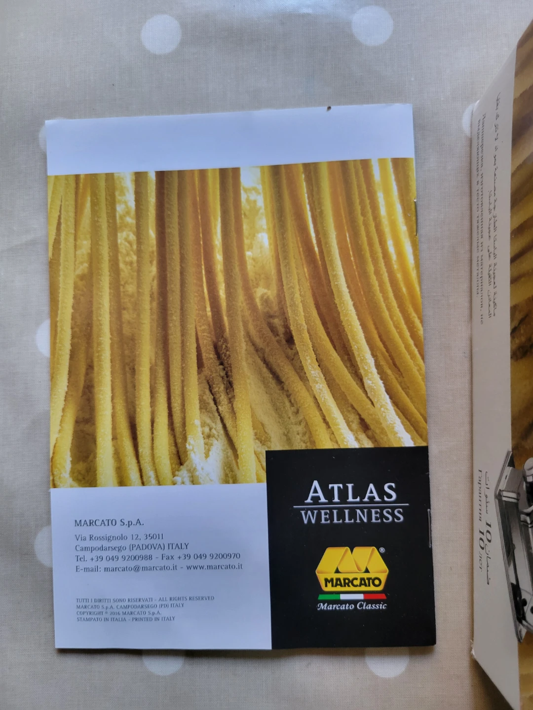 Marcato Atlas 150 Wellness Pasta Machine - photo 3