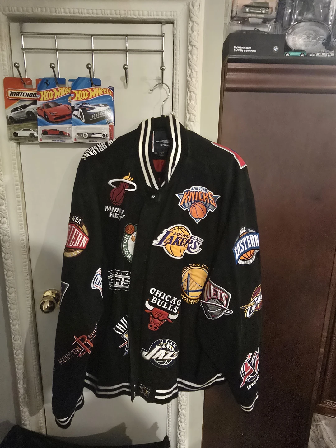 NBA All-Over Team Patch Varsity Jacket - photo 2