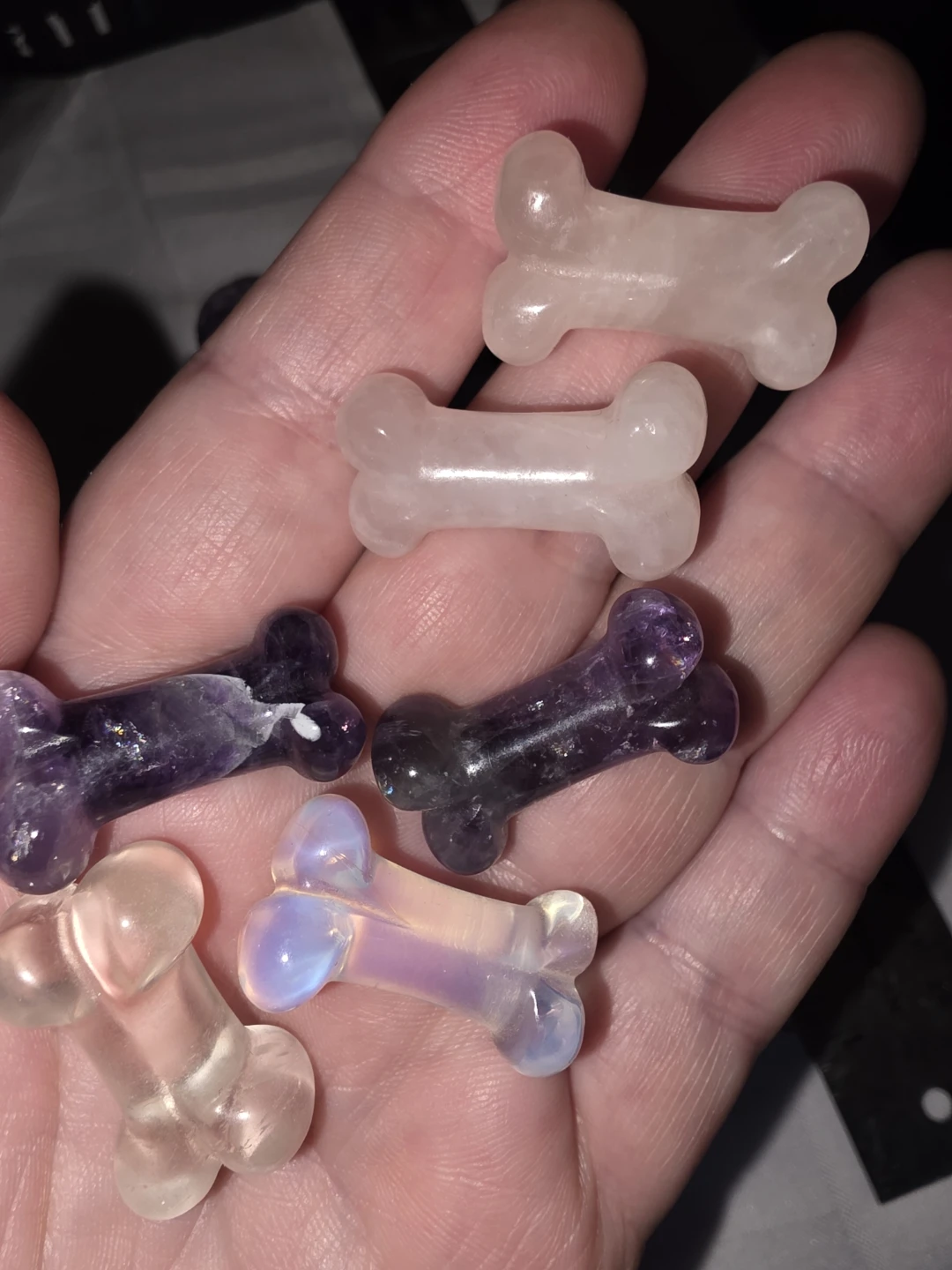 Assorted Crystal Bone Carvings