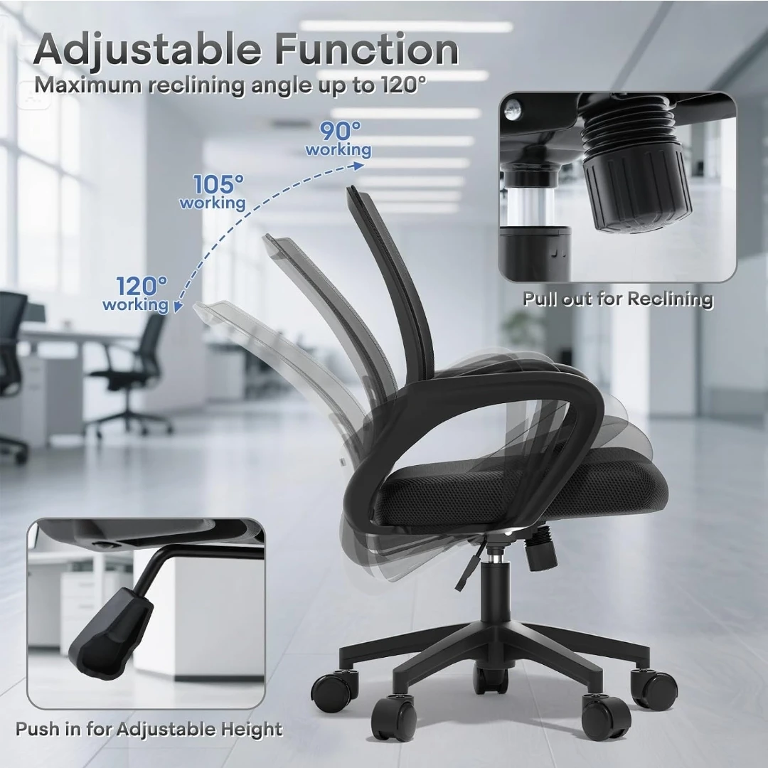 Black Mesh Ergonomic Office Chair - photo 3