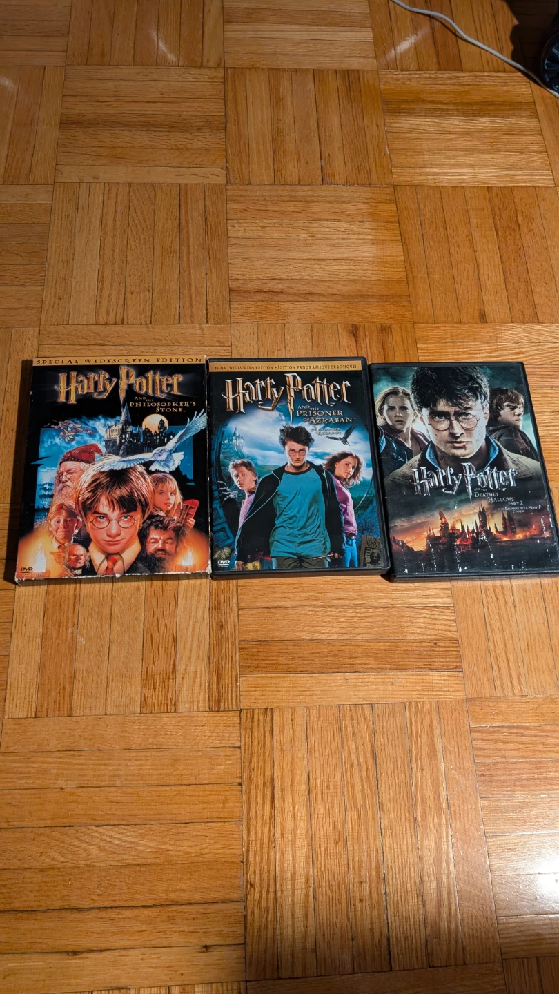 Set of 3 Harry Potter DVDs