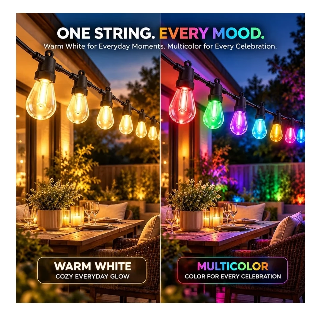 Smart Outdoor 50ft LED String Lights - photo 3