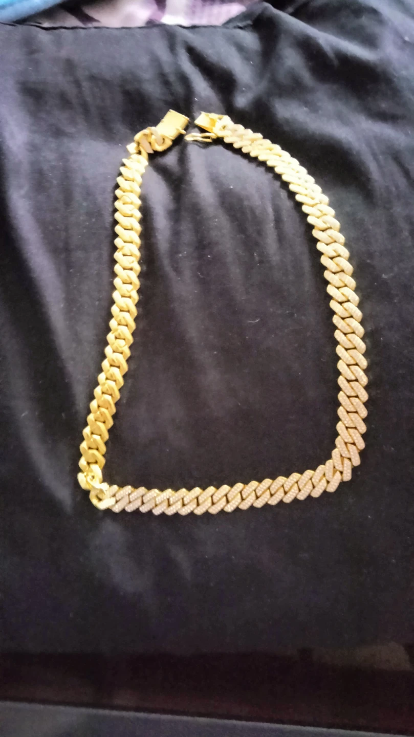 Gold-Tone Cuban Link Chain Necklace