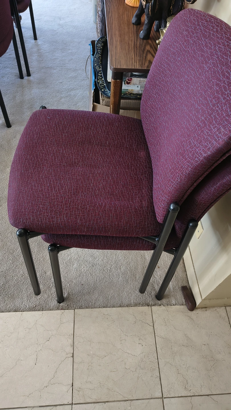Burgundy Stackable Chairs