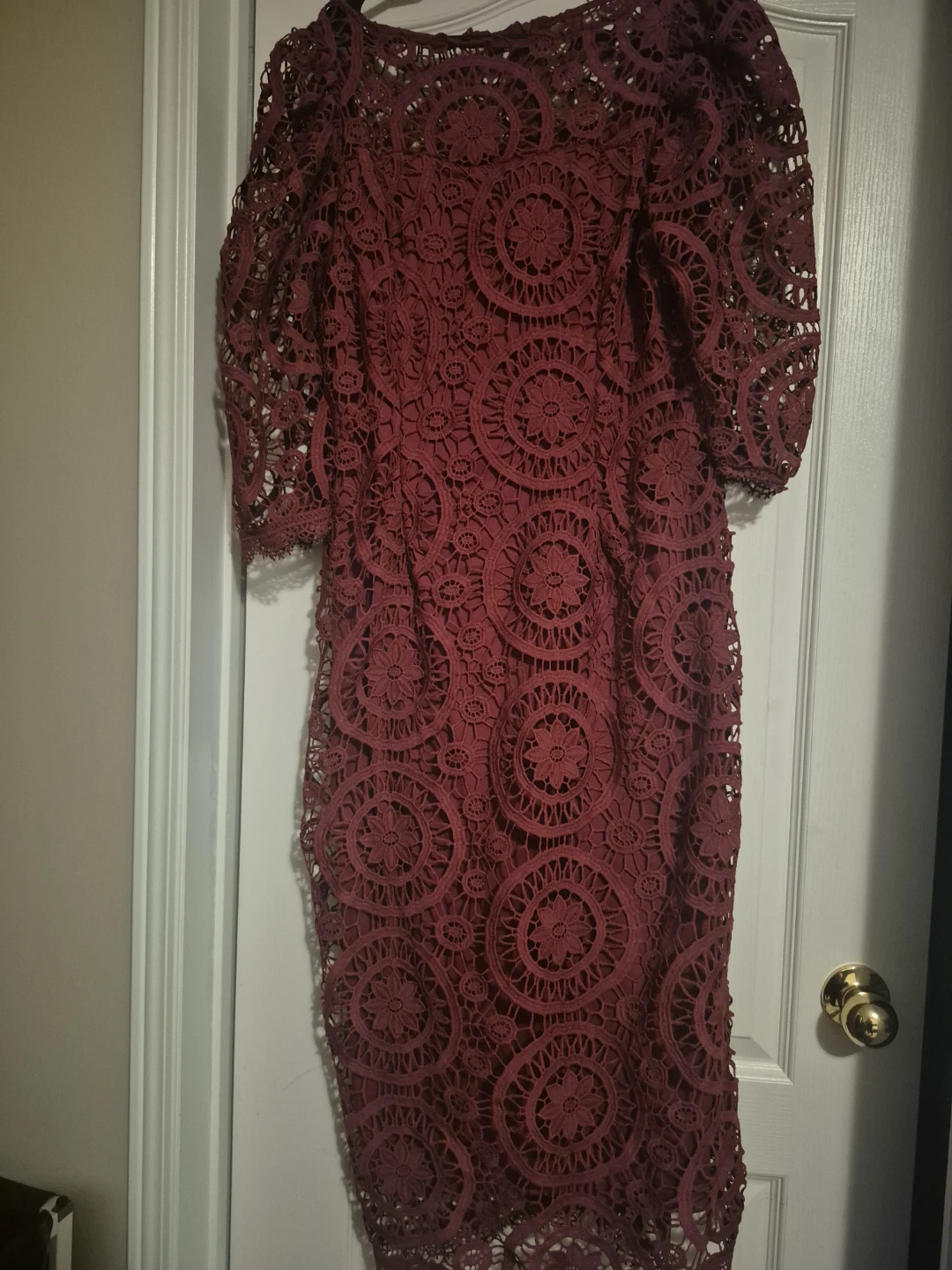 Delyn Burgundy Lace Dress - photo 2