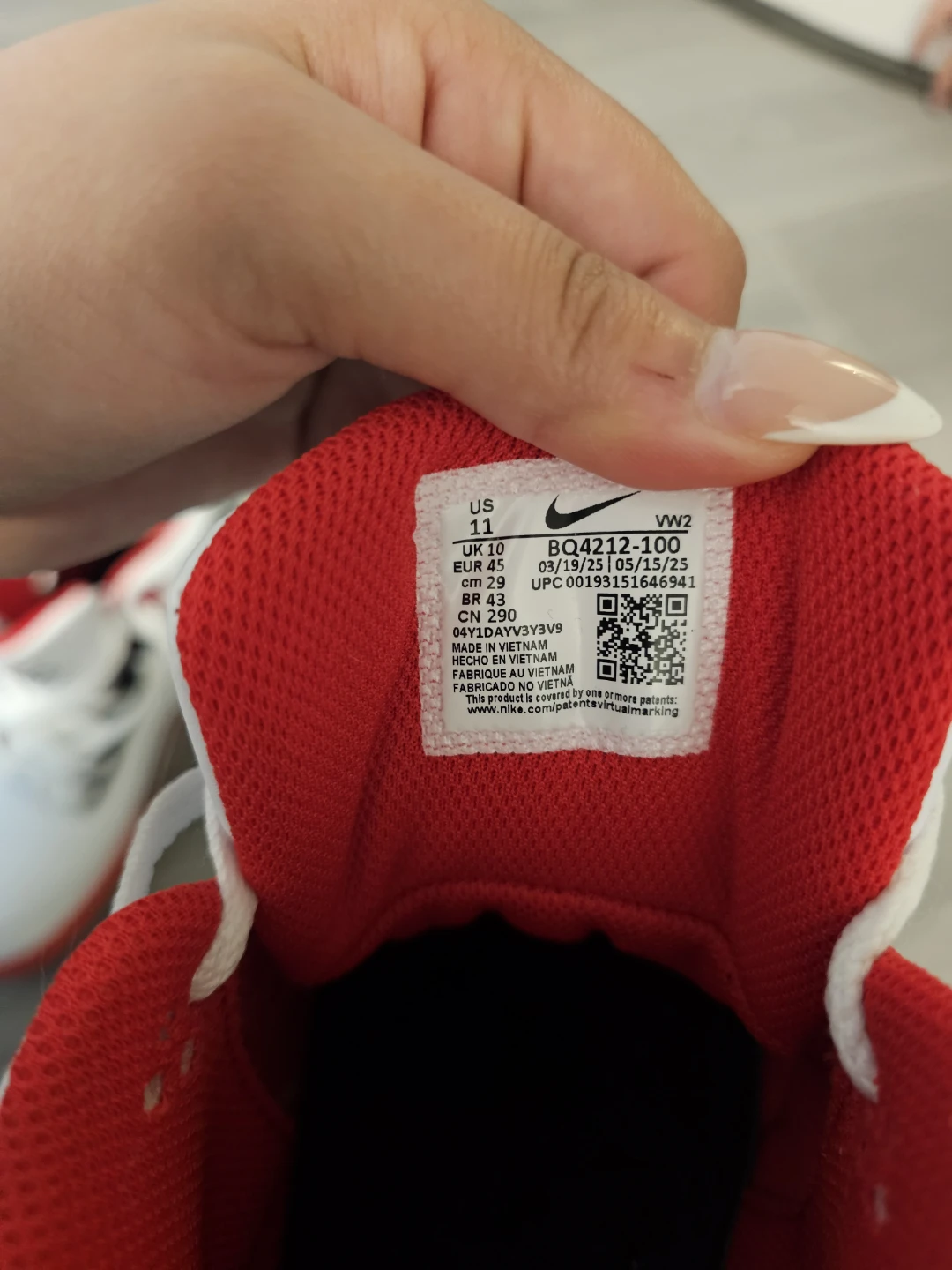 Nike Air Flight Sneakers White Red - photo 4
