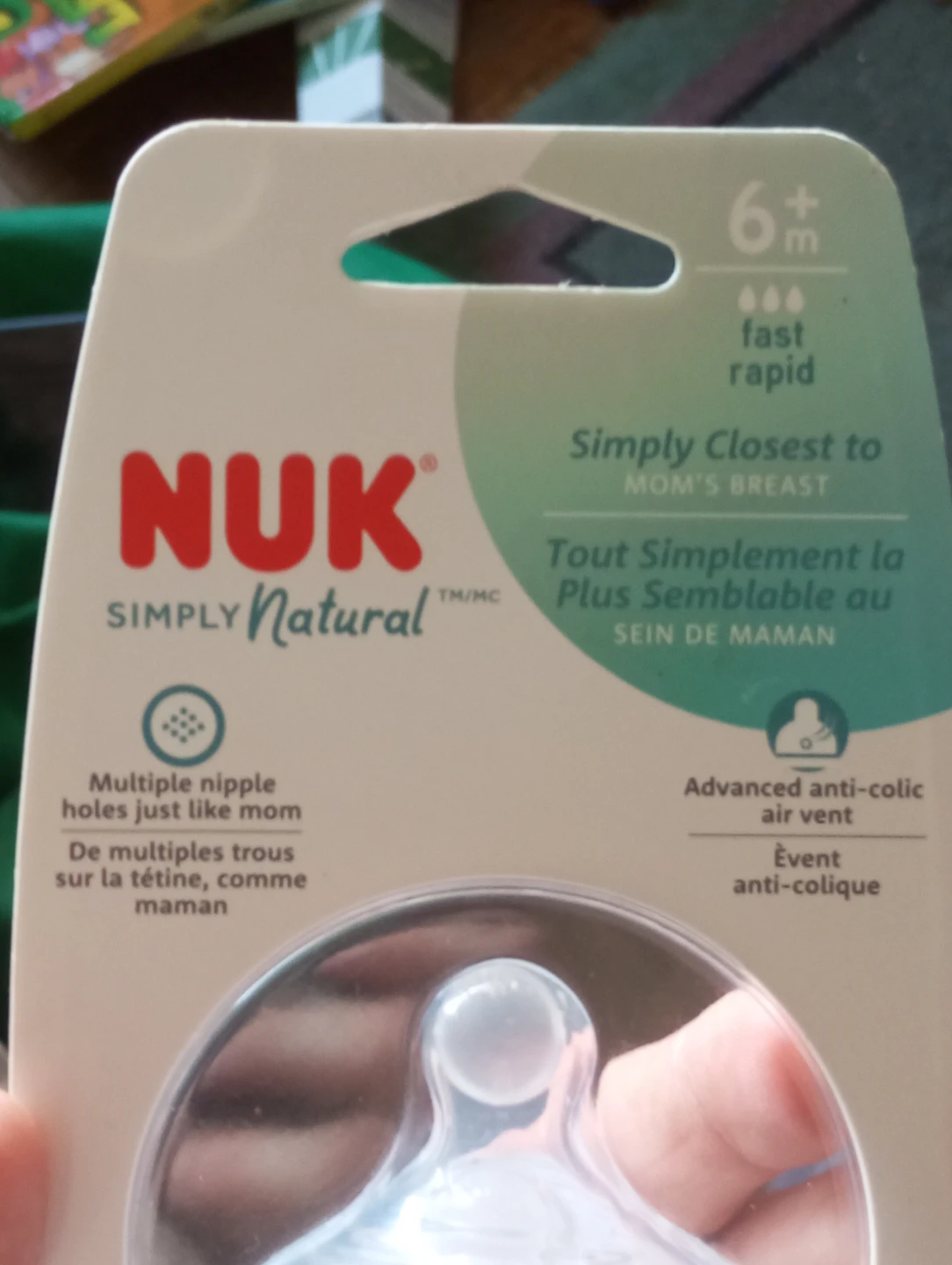 NUK Simply Natural Fast Flow Nipples 2 Pack - photo 2