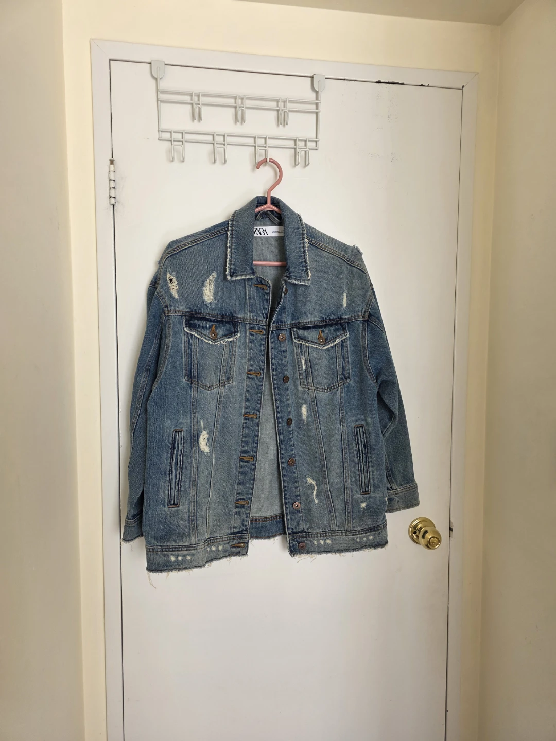 Zara Distressed Denim Jacket