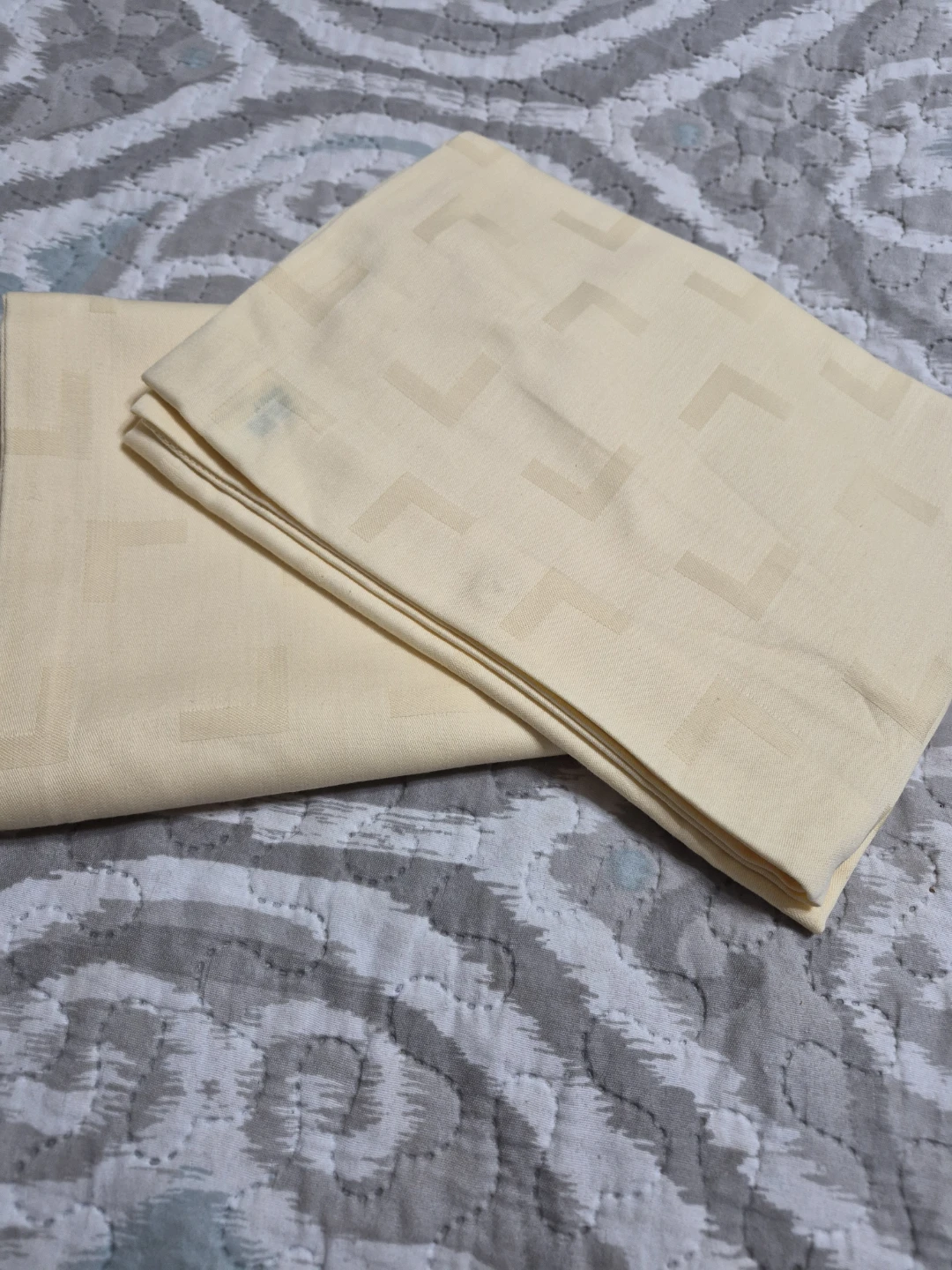 Beautiful Vintage Pair of Pillow Covers  29" x 19"