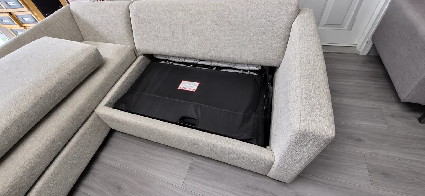 Light grey sofa bed sectional - photo 2