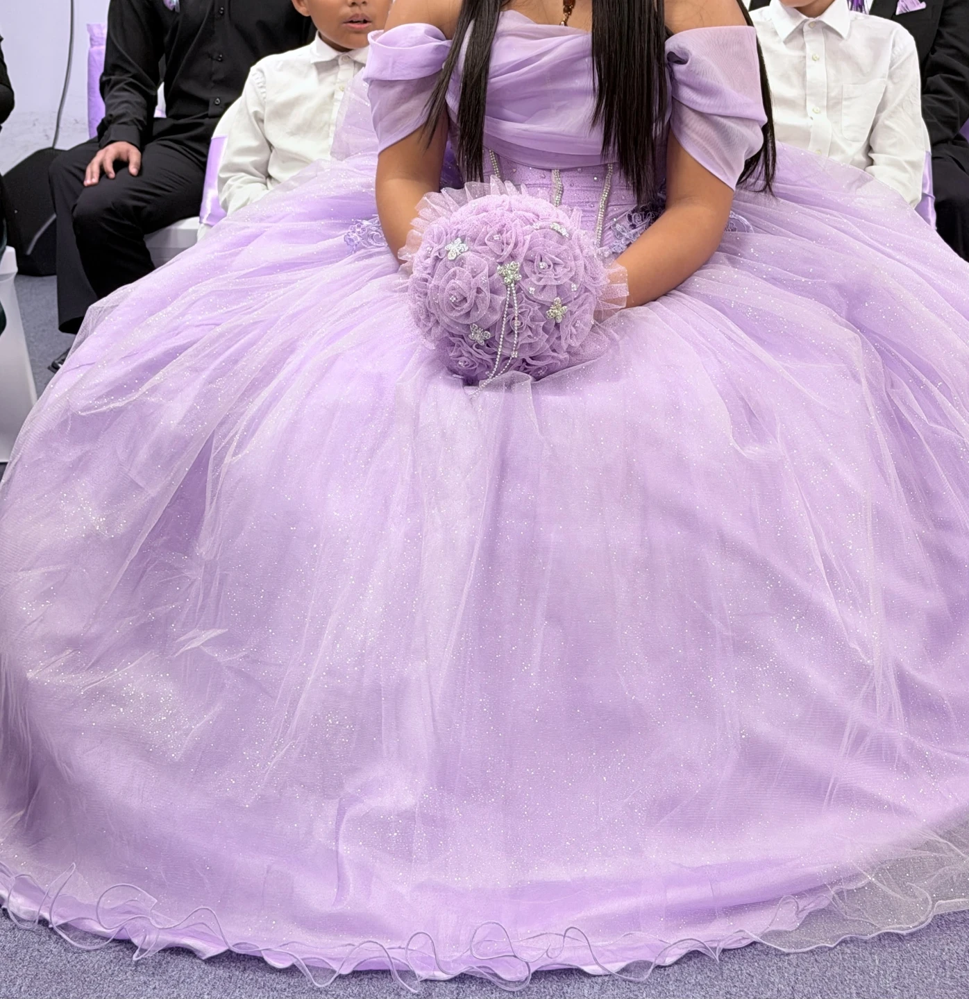 Lavender Quinceanera Ball Gown with Tiara - photo 2
