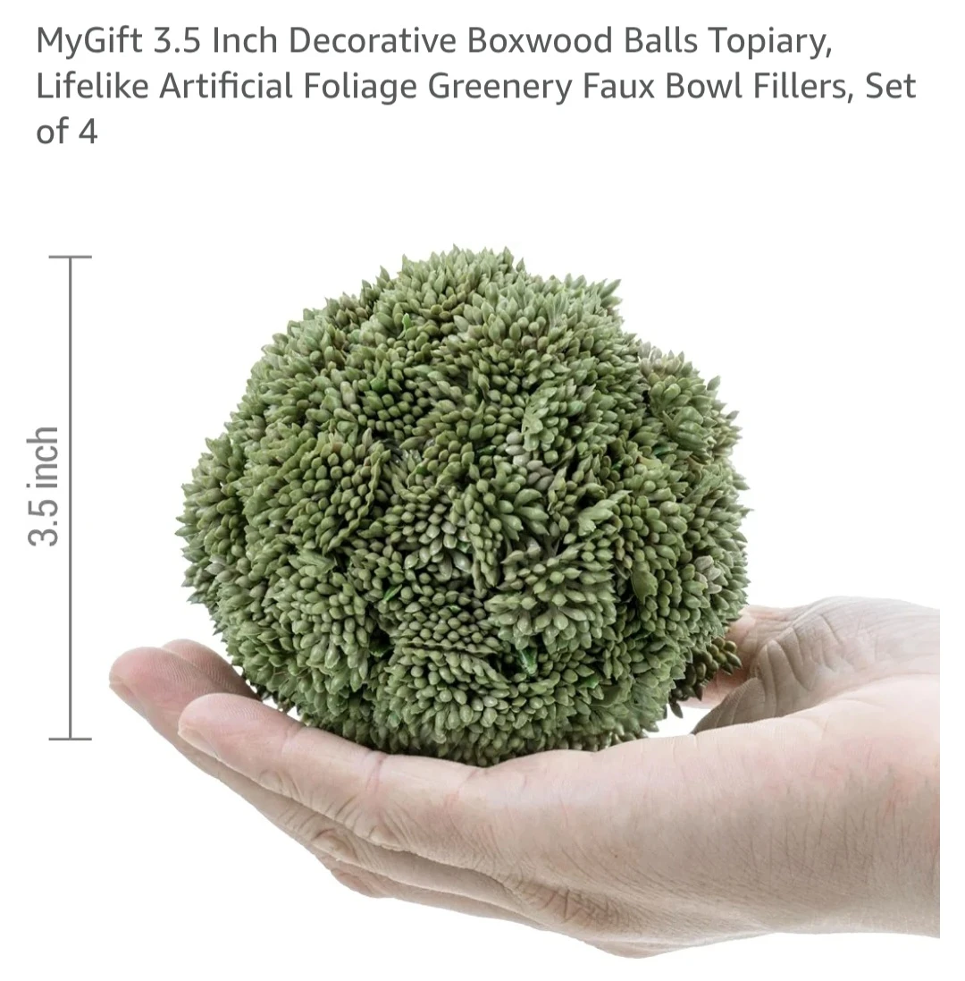 MyGift Decorative Boxwood Ball Topiary Set of 4 - photo 4