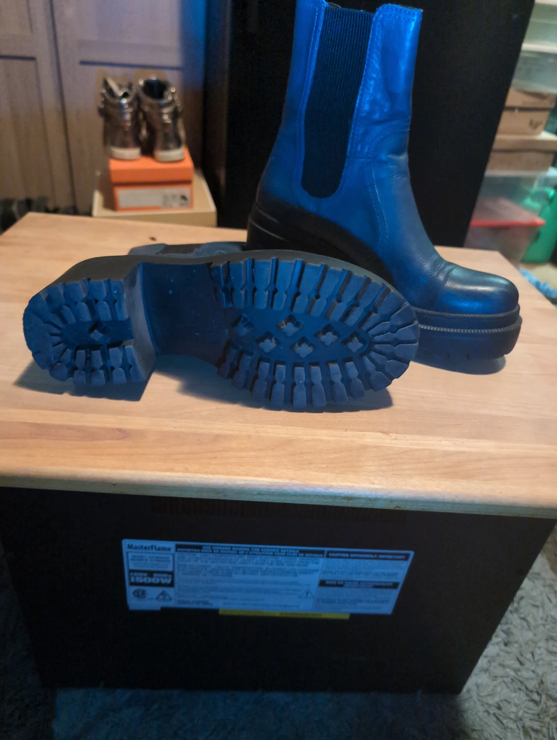 Leather Inuovo Blue Chelsea Boots Size 38 - photo 3