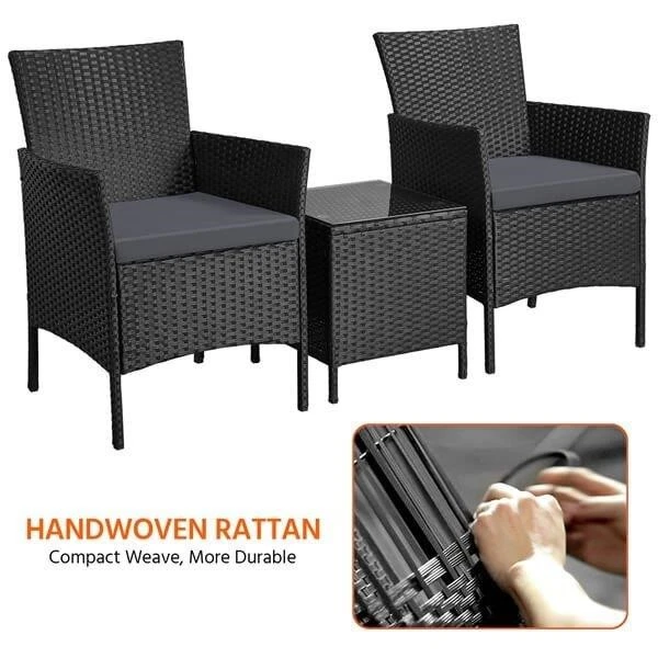 Yaheetech 3-Piece Rattan Bistro Set - photo 3