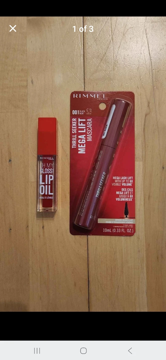 Rimmel Oh My Gloss Lip Oil, Thrill Seeker Mega Lift Mascara