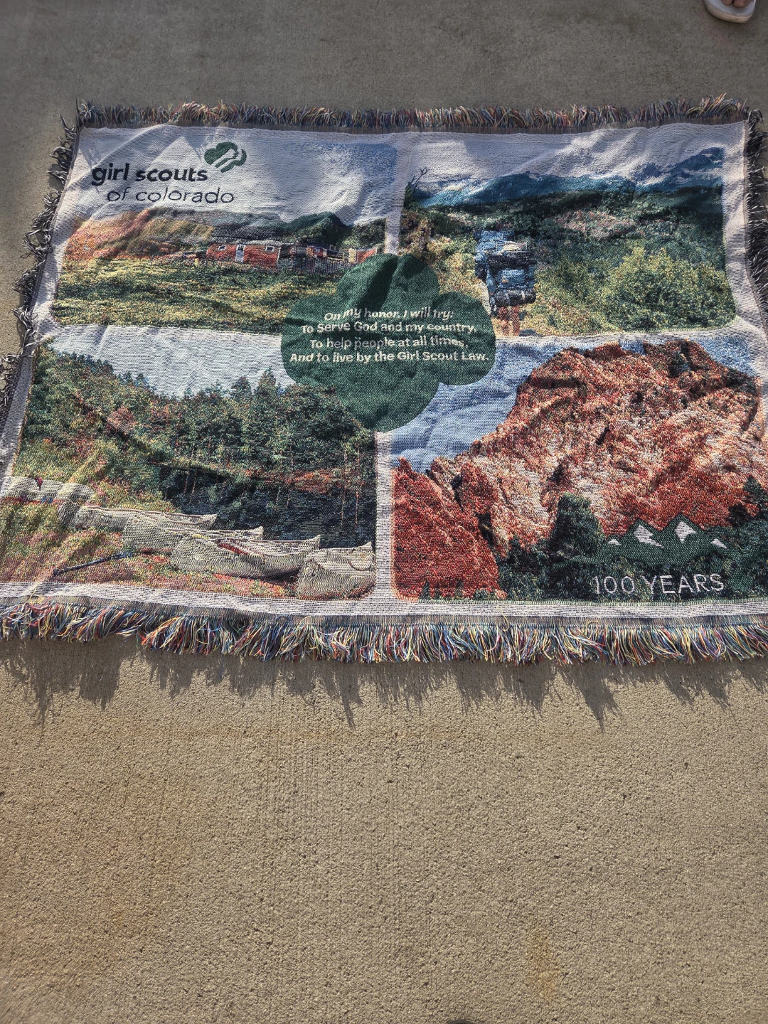 Girl Scouts of Colorado 100 Years Woven Throw Blanket - photo 5