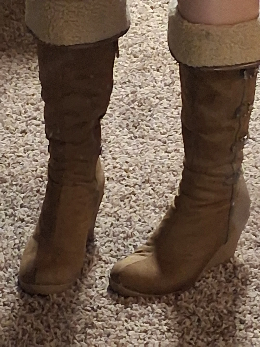 Tan Wedge Boots - photo 2