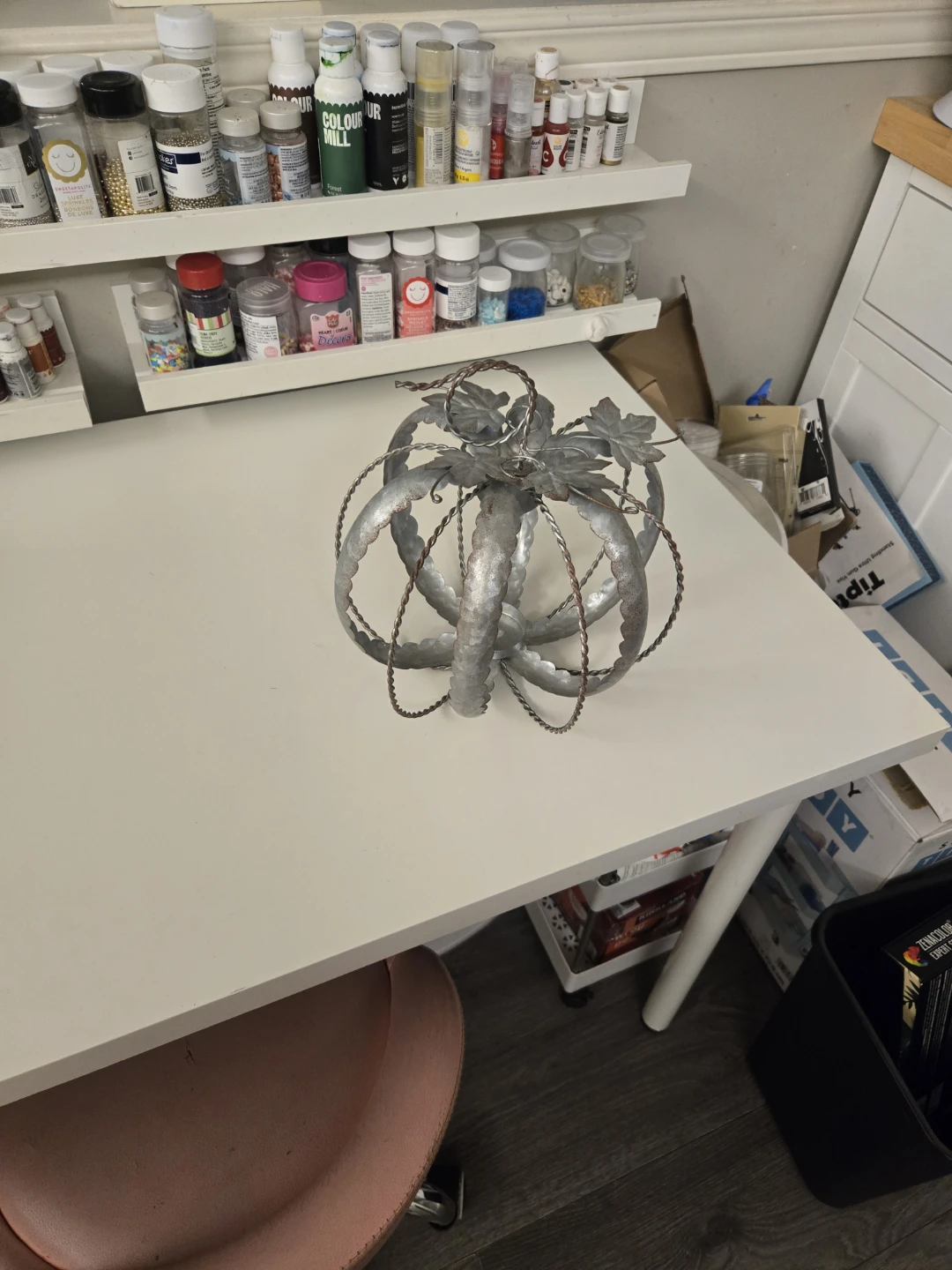 Metal Pumpkin Decor