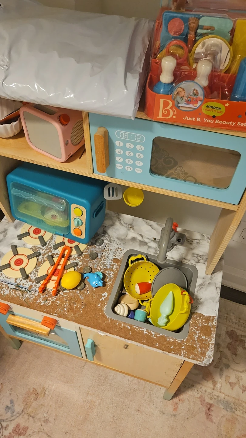 Kids Wooden Play Kitchen + kitchen utensils - photo 2